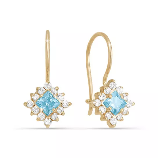 Серьги детские из золота