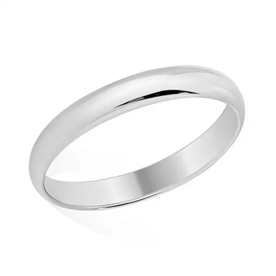 Кольцо обручальное из серебра