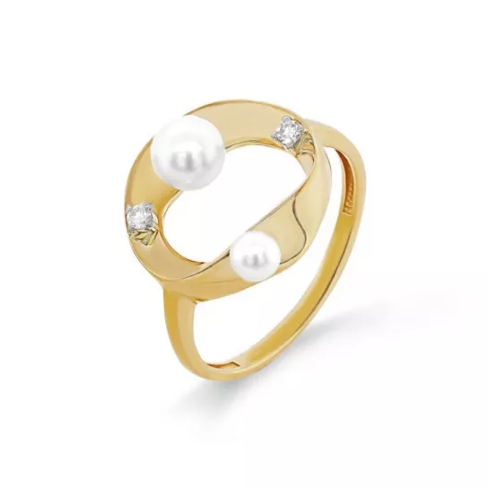 Кольцо с бриллиантами из золота