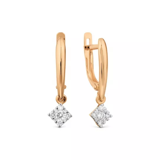 Серьги с бриллиантами из золота