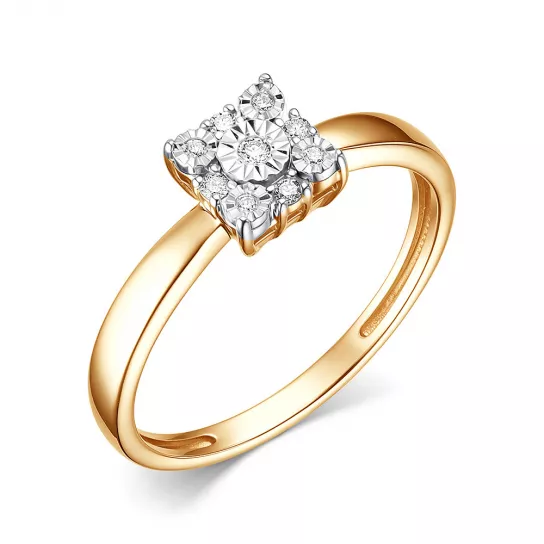 Кольцо с бриллиантами из золота