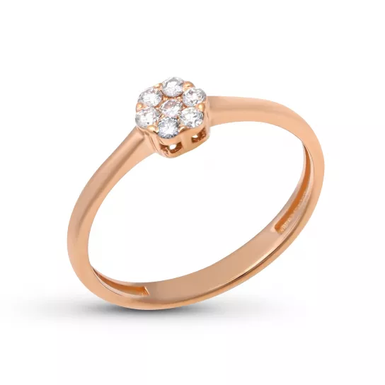 Кольцо с бриллиантами из золота