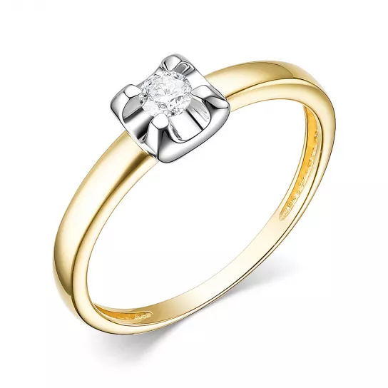 Кольцо с бриллиантами из золота