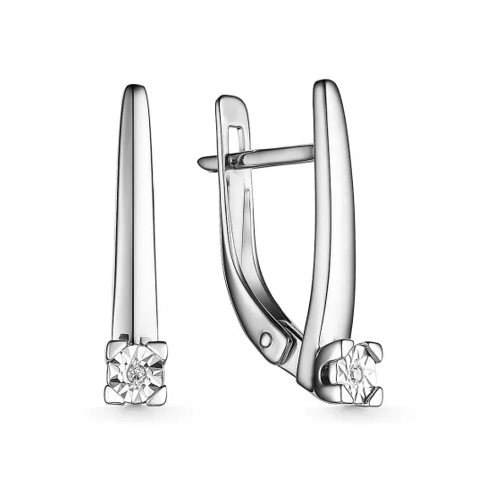 Серьги с бриллиантами из золота