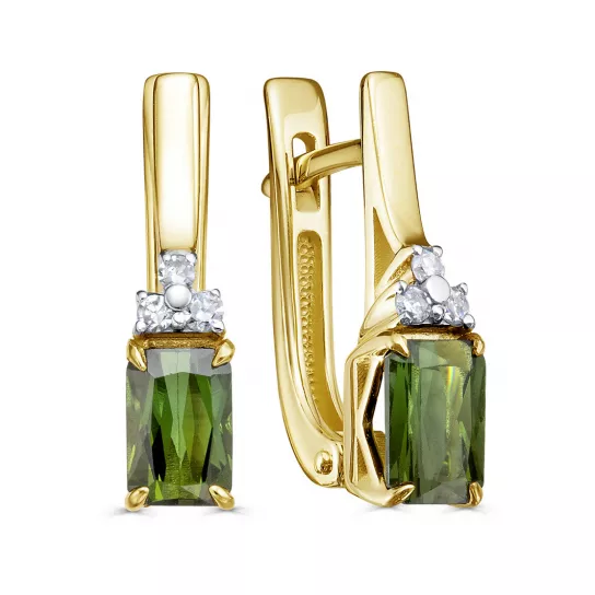 Серьги с бриллиантами из золота