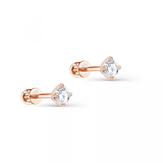 Пусеты с бриллиантами из золота