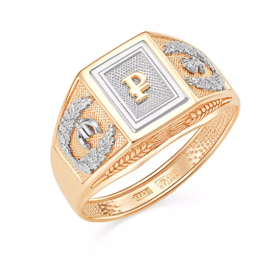 Кольцо-печатка из золота