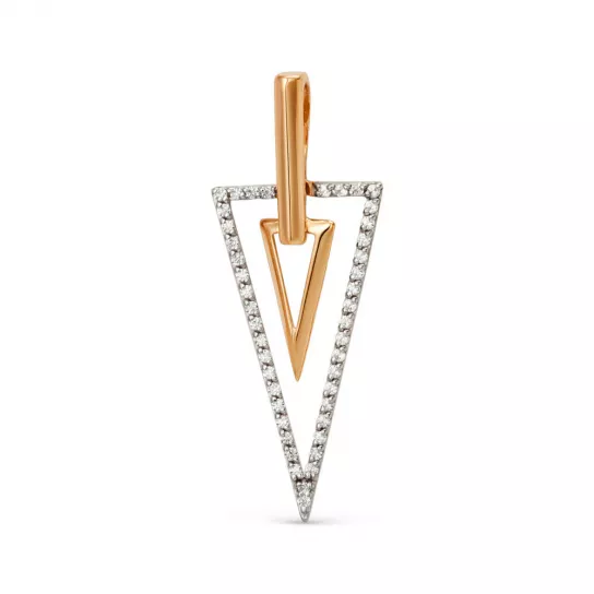 Подвеска с фианитом из золота