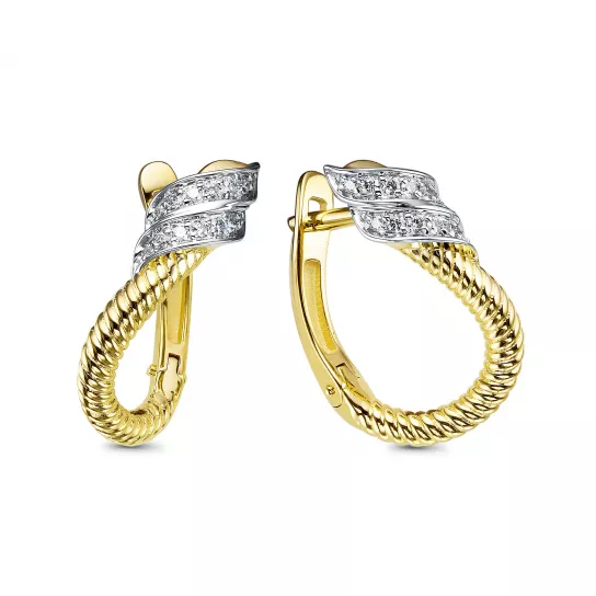 Серьги с бриллиантами из золота