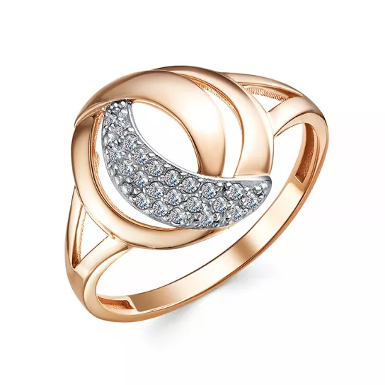 Кольцо с фианитом из золота