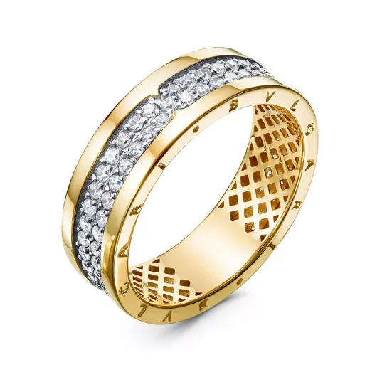 Кольцо с фианитом из золота