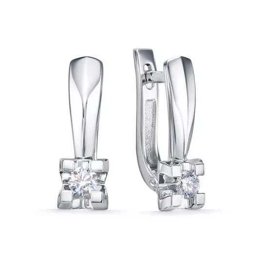 Серьги с бриллиантами из золота