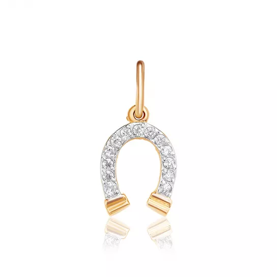 Подвеска с фианитом из золота