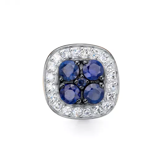 Подвеска с бриллиантами с сапфиром из золота