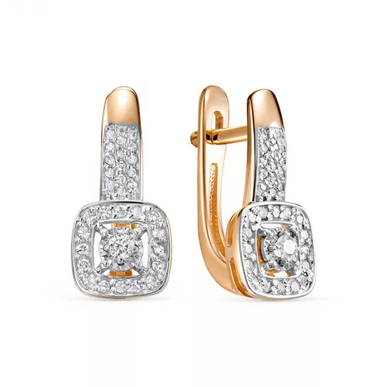 Серьги с бриллиантами из золота